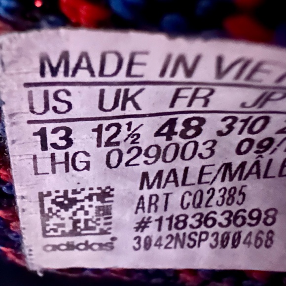 Adidas NMD R1 STLT Primeknit sneaker in Core Black and Solid Red.  Men's size 13 - Picture 7 of 7